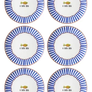 Fish Serving Plate Set of 6 26 cm - Exporgin - Global Shopping Site