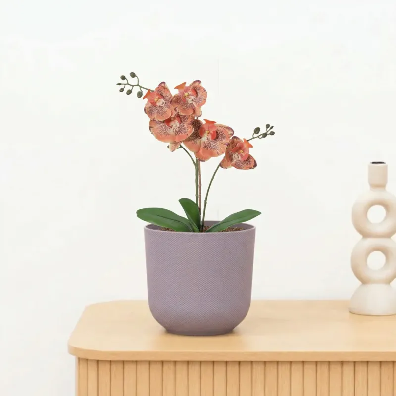 Kunst Phalaenopsis orchid orange - 41cm