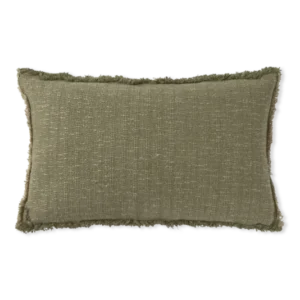 Handloom Rectangular Cushion Kaki
