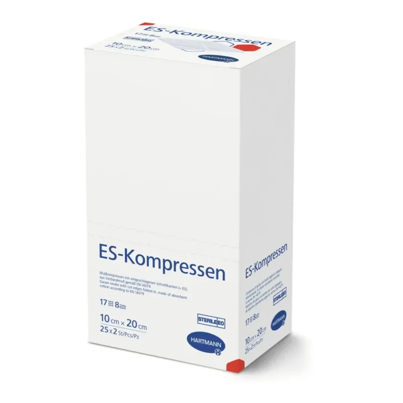 Hartmann ES Kompressen 10 x 20 cm, 17-fädig, 8-fach, 2050120