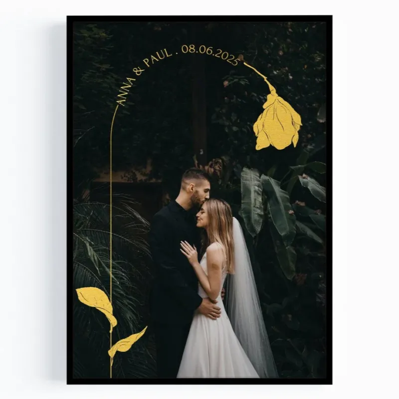 Hochzeit Poster personalisiert mit Foto, Namen und Datum