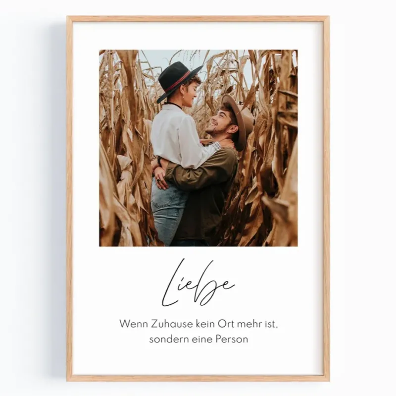 Liebe Poster personalisiert mit Foto und Spruch
