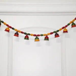 Handmade Wooden Thoranam, Door Garland, Bell garland