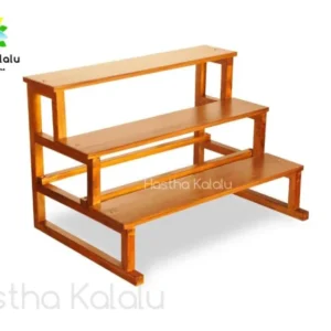 Wooden, Dismantlable, Three Step Golu Stand