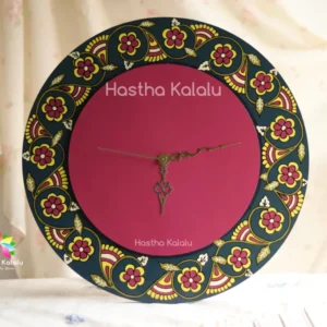 Kalamkari Inspired Wall Clock/hand painted