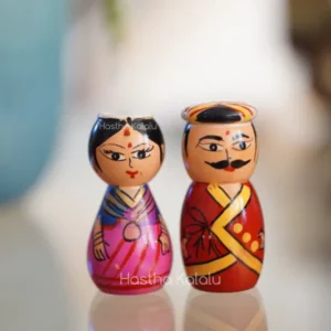 Handmade Wooden 2 Inch Couple Peg Toy Cake Toppers