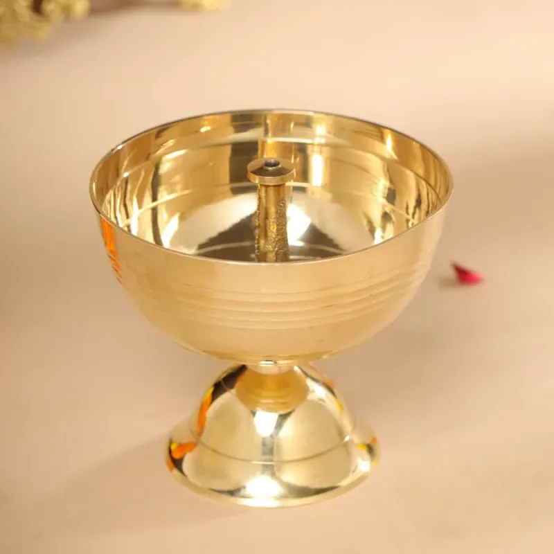 Akhand Diya | Brass Piyali Deepak (4 inch)