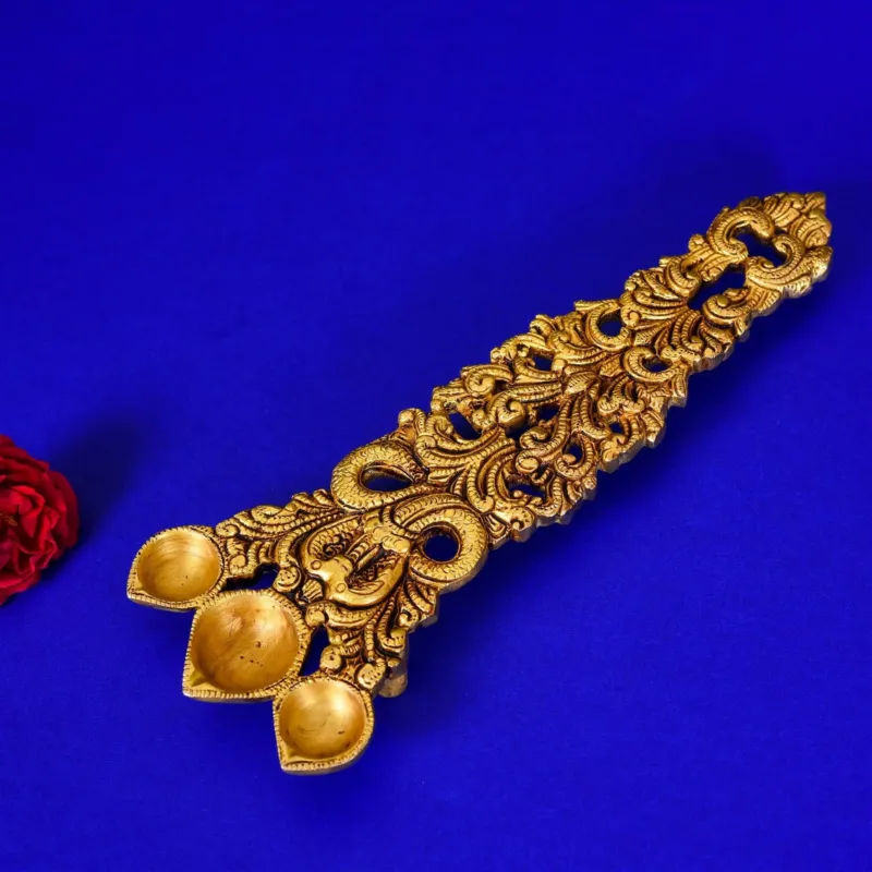 Brass Sheshang Pooja spoon (10 inch)