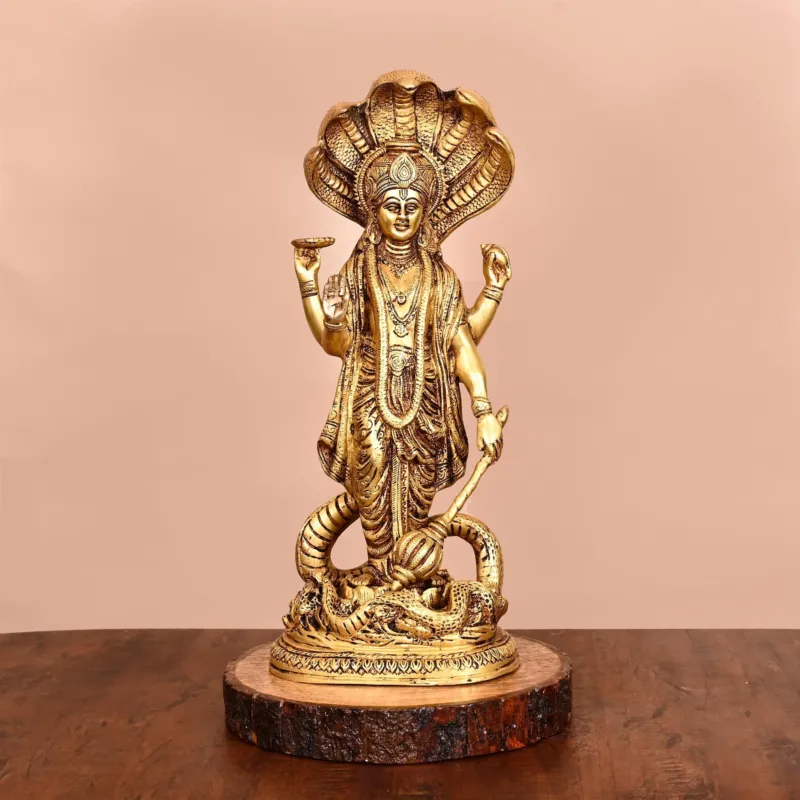 Brass Standing Lord Vishnu Idol (17 INCH)
