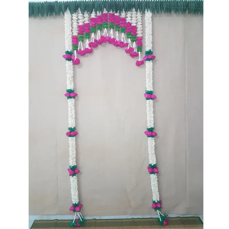 Pink and White Marigold Flower Thoran