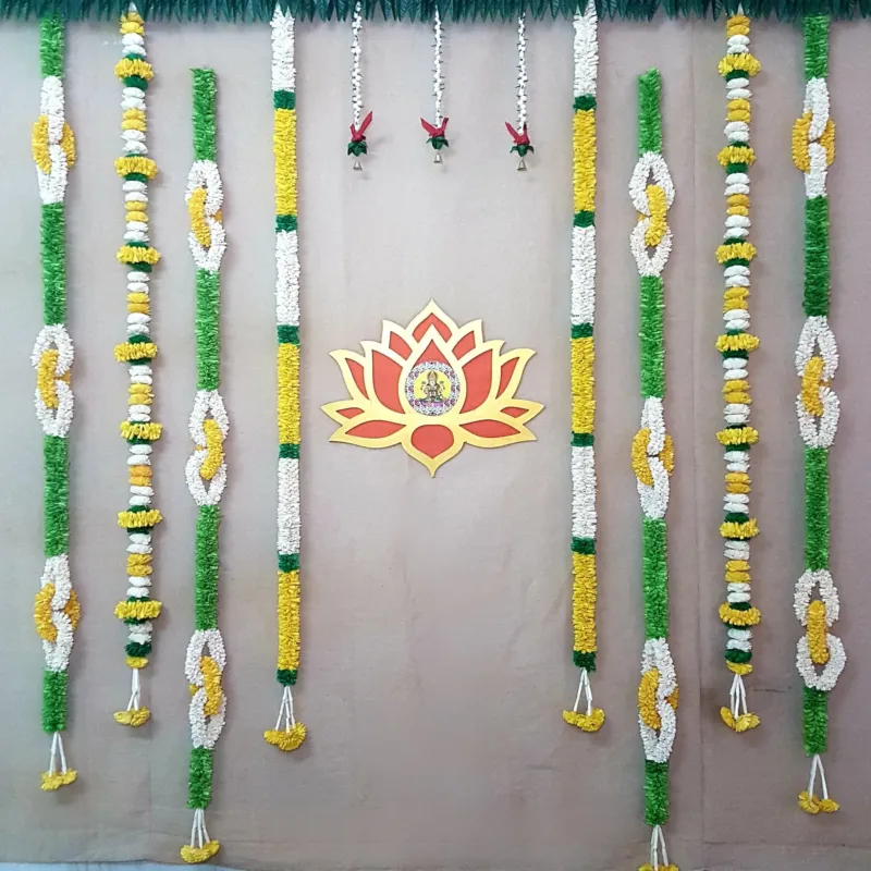 Solawood Readymade Backdrop Kit in Green Yellow and White
