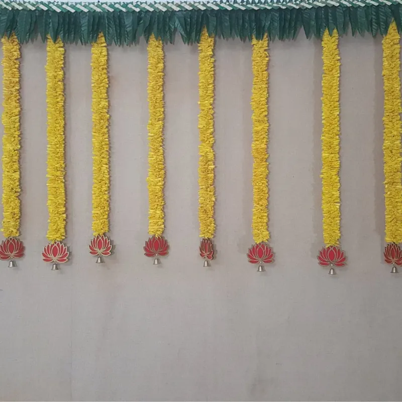 3ft. Yellow Lilly with Lotus Cutout Hanging