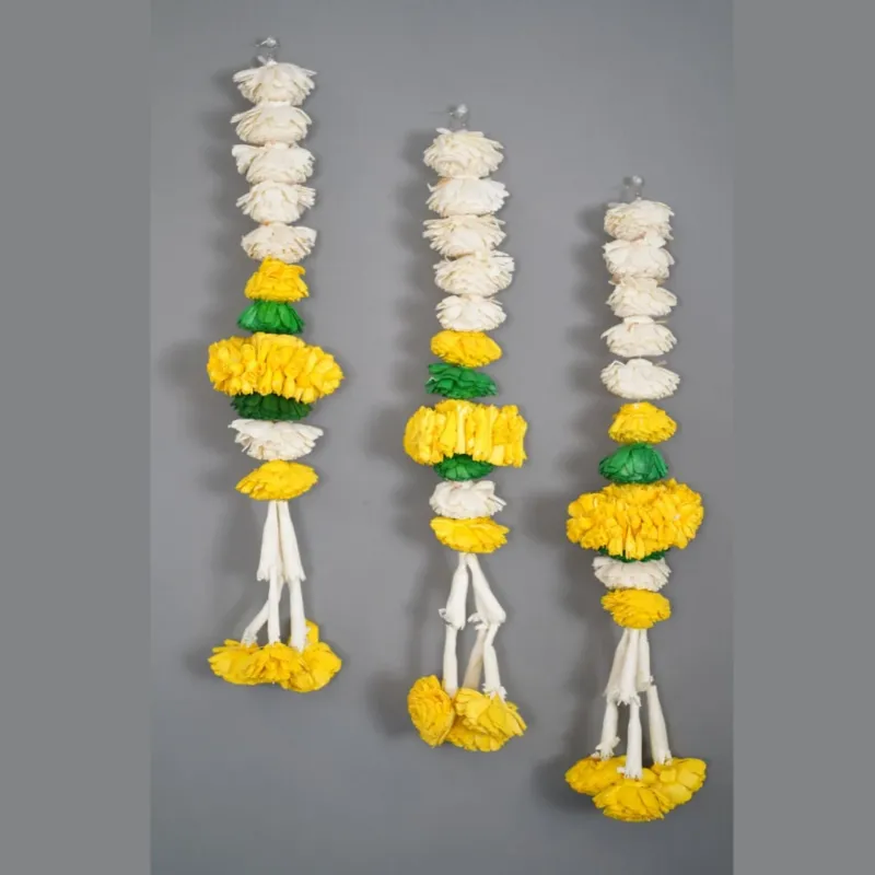 Lotus and Jasmine Bud with Palm leaf Bird hanging