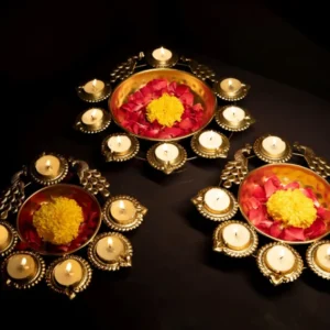 Diya Urli Bowl - Set of 3, Indian Decor for House warming