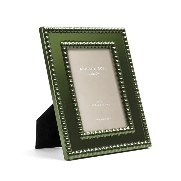 Khaki Bobbin Lacquer Photo Frame - Addison Ross Ltd UK