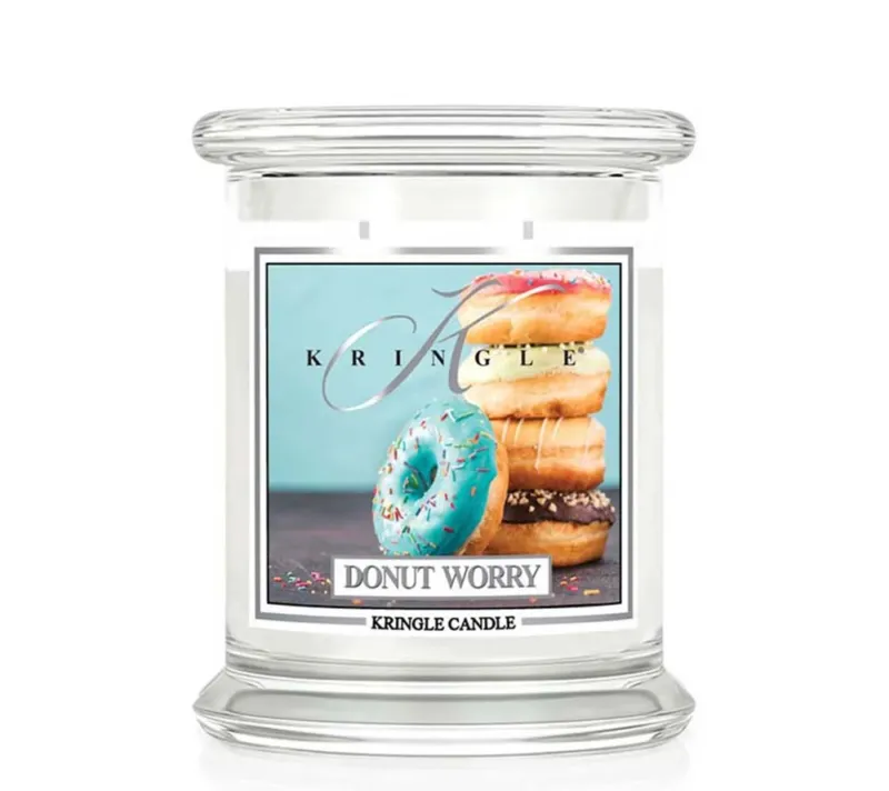 Donut Worry Duftkerze von Kringle Candle kaufen – süßer Duft nach Donuts, Vanille & Zimt
