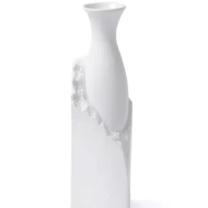 Licia Ceramic Vase White 10x10x35 cm - Exporgin - Global Shopping Site