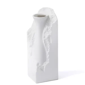 Licia Ceramic Vase White 9x9x26 cm - Exporgin - Global Shopping Site