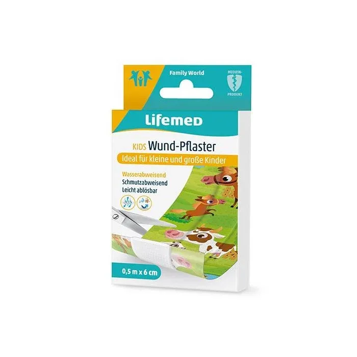 Lifemed Kids Wund-Pflaster 0,5 m x 6 cm farbig "Farmtiere"