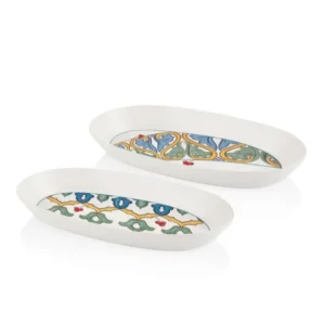 Limoncello Oval Serving Set of 2 Gray 29 cm - Exporgin - Global Shopping Site