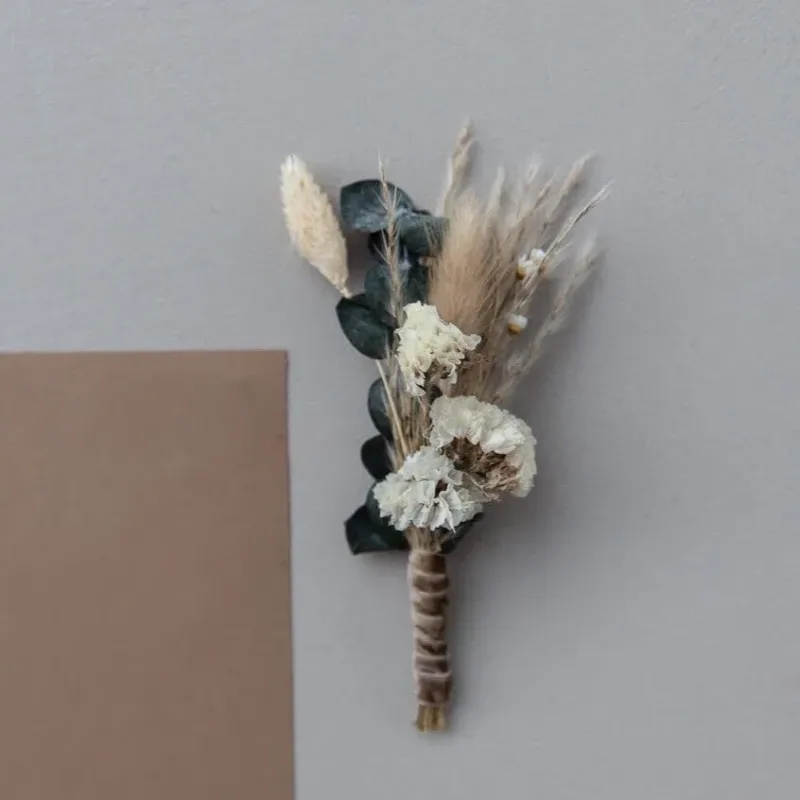 Anstecker Bräutigam Eukalyptus Bohemian - Lykke&You