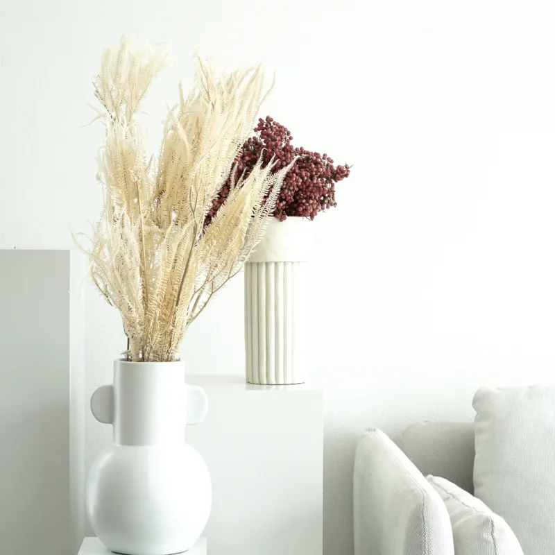 Konservierter Farn konserviert I 70 cm | weiss | rosa | pink#Farbe_weiß