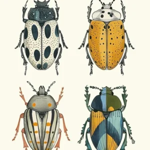 Colourful Insect Illustration Beetle 6