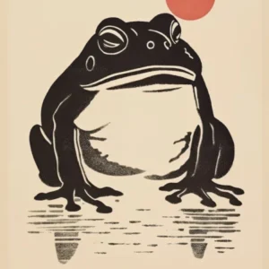 Frog Matsumoto Hoji Inspired Japanese Neutrals And Red 5