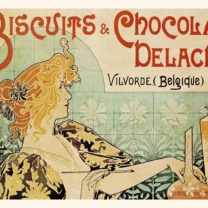 Biscuits & Chocolate Vintage French Advertisement Poster