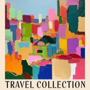 Abstract Travel Collection Poster Seoul South Korea 1