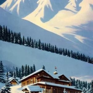 Myoko Kogen, Japan Ski Resort Vintage Landscape 1 Skiing Poster