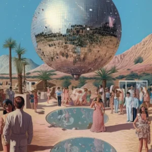 Giant Disco Ball Party In The Desert 1