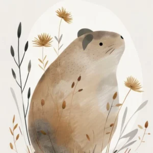 Charming Nursery Kids Animals Guinea Pig 2