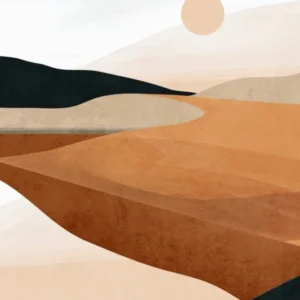 Abstract Art Landscape 41 Terracotta