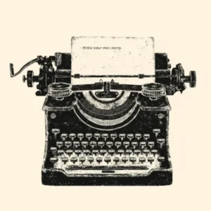 Vintage Old Typewriter Letter Quote