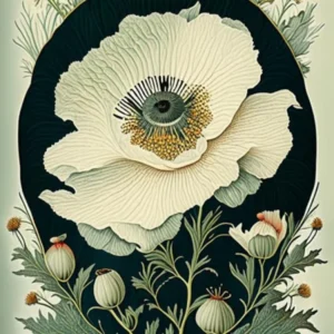 Matilija Poppy Wildflower Vintage Botanical 1