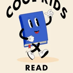 Cool Kids Read Books Retro Cartoon - Kids Room
