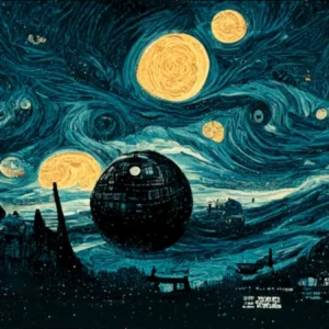 Death Star Starry Night Van Gogh