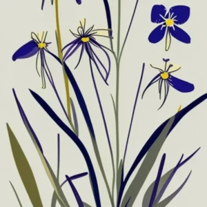 Spiderwort Wildflower Modern Muted Colours 2