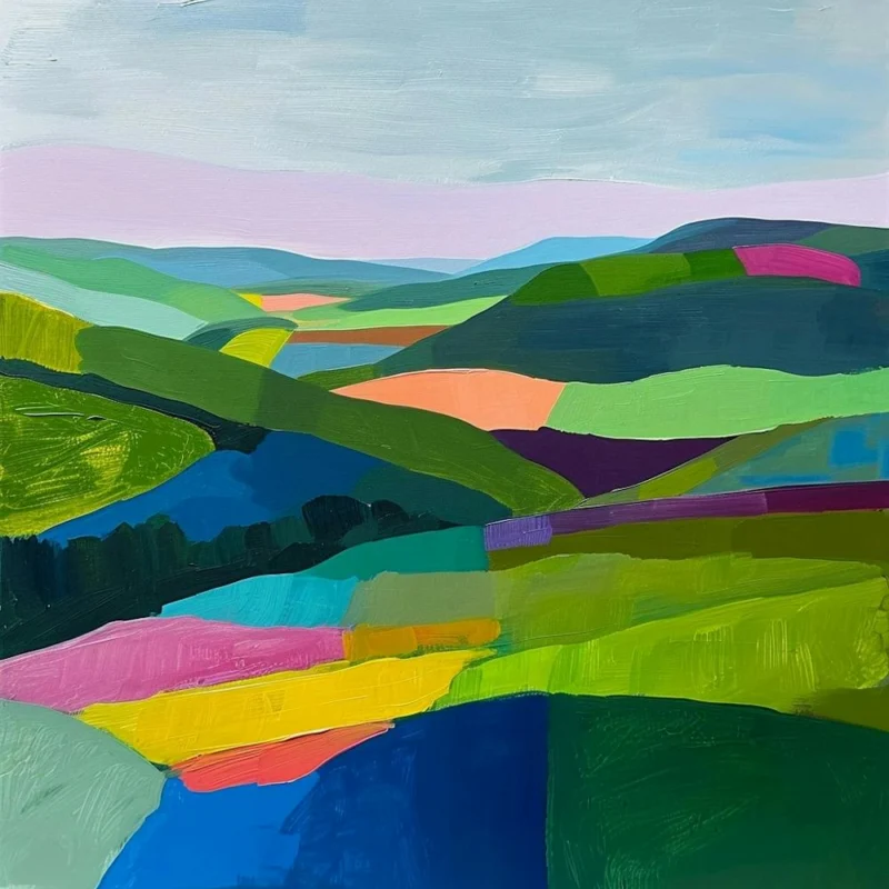 Colourful Abstract Dartmoor National Park England 3