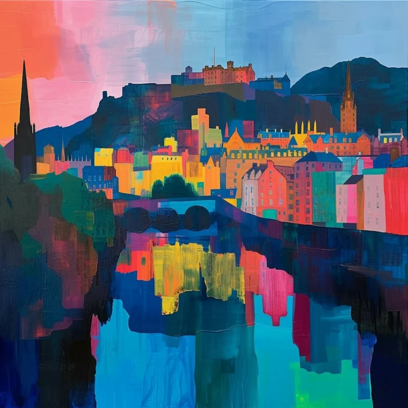 Abstract Travel Collection Edinburgh Scotland 1