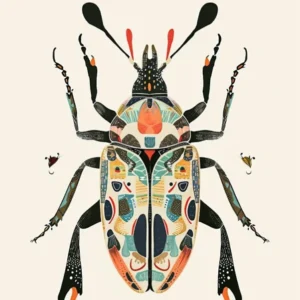 Colourful Insect Illustration Beetle 23