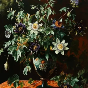 Baroque Floral Still Life Passionflower 1