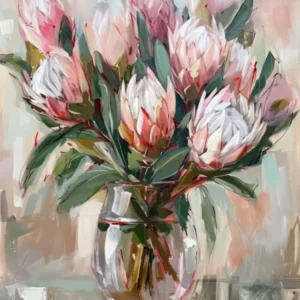 A World Of Flowers Protea 4 Painting