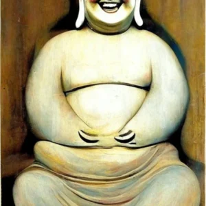 Laughing Buddha 2, Symbol Abstract Painting