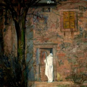 "Visiting Death" by Dominique Lang 1904 HD Remastered - Luxembourg Painter (1874-1919)