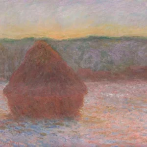 Haystacks, Thaw, Sunset (1890–1891), Claude Monet