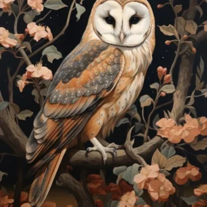 Dark And Moody Botanical Barn Owl 3