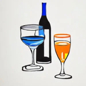 Assyrtiko Picasso 1 Line Drawing Cocktail Poster