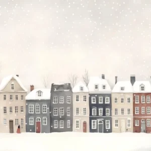 Copenhagen Illustration Winter Copenhagen Print Denmark Illustration Snow Copenhagen Poster Danish Art Winter Wall Art Copenhagen Gift